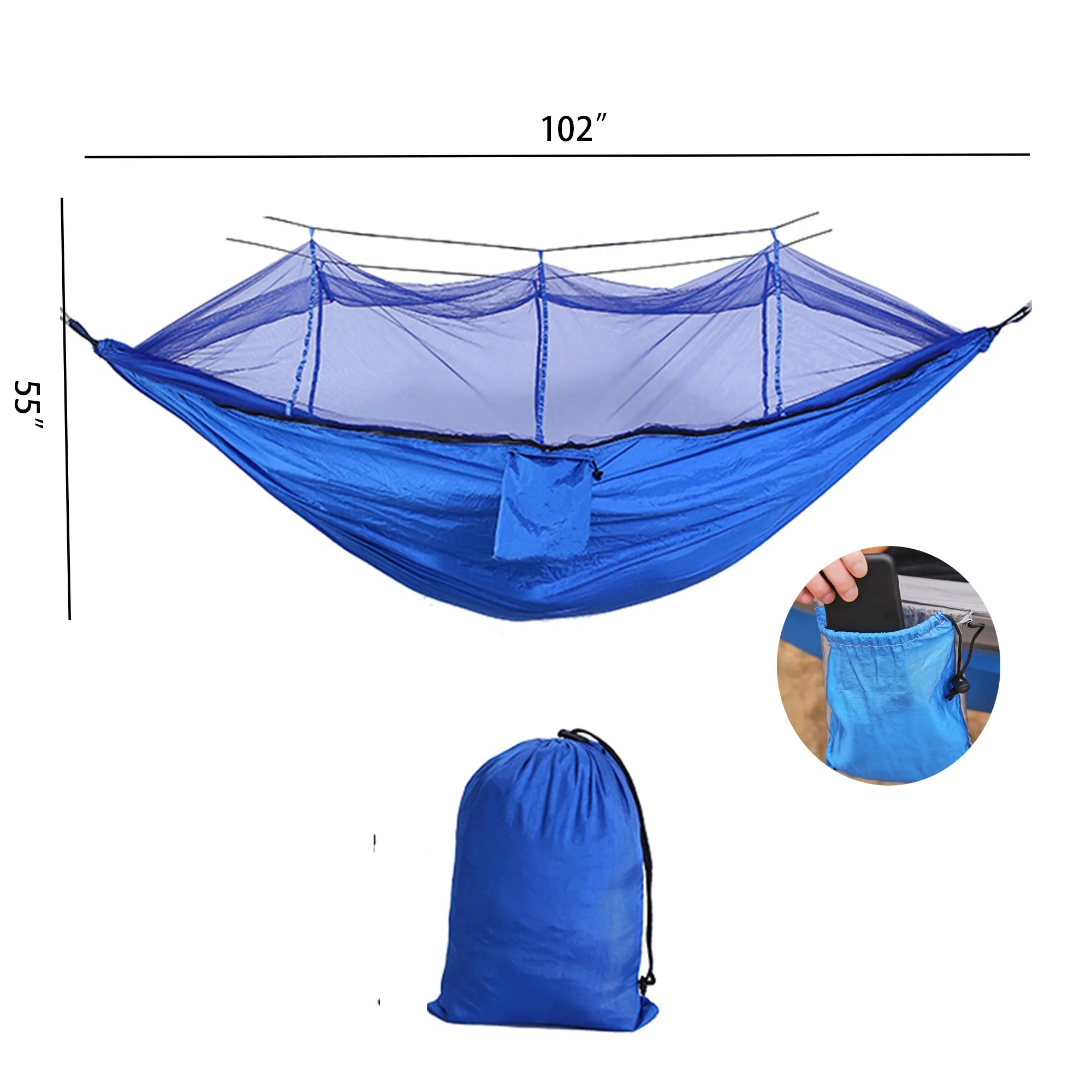 Canvas Durable Camping Hammock With Mosquito Net 1