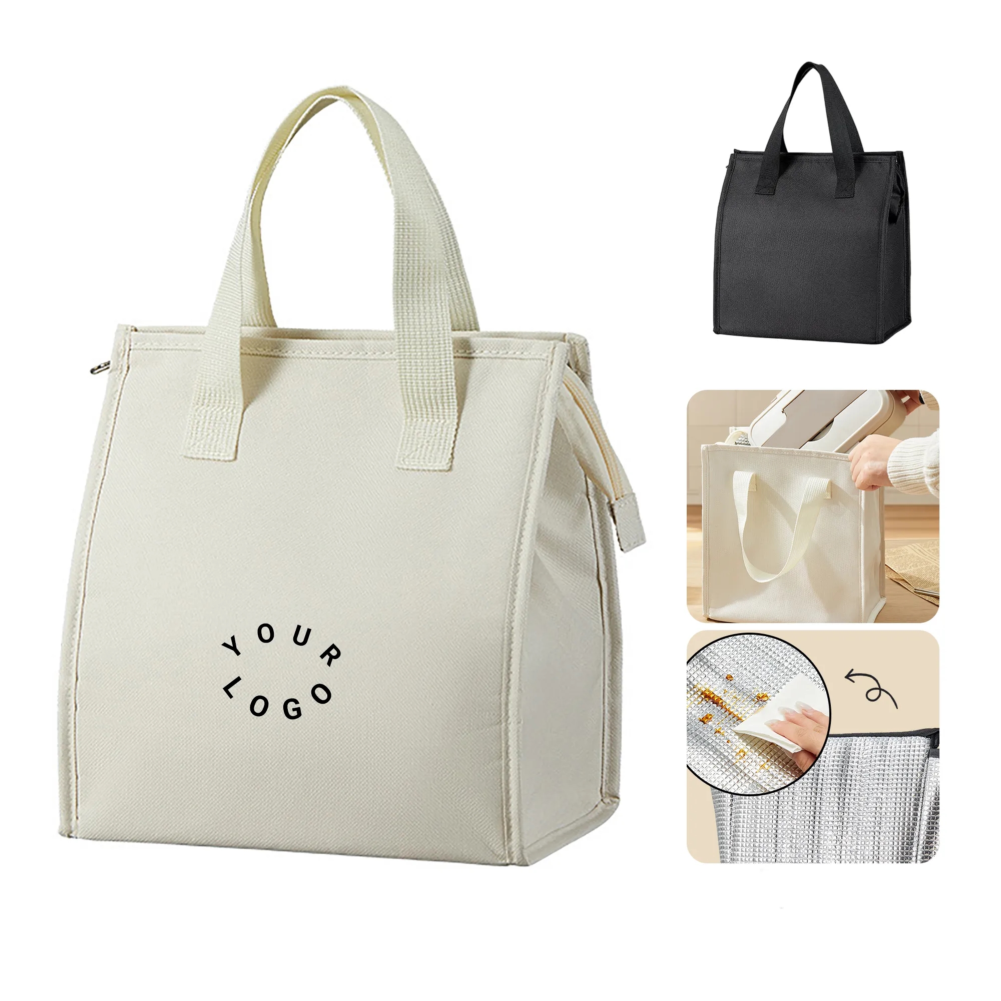 MOQ 50 Three-Layer Insulated Oxford Lunch Bag 2