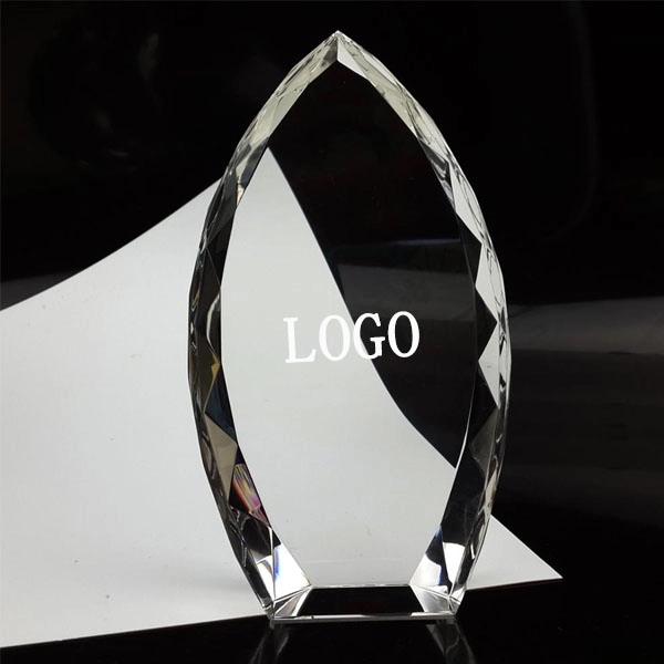 Clear Crystal Trophy Award 2