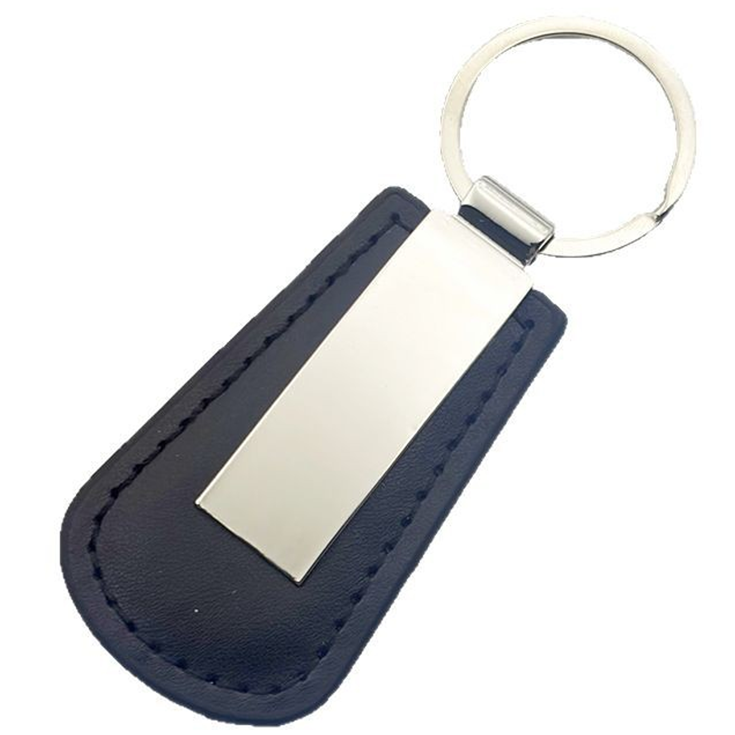 Classic Rectangular PU Leather Keychain 7