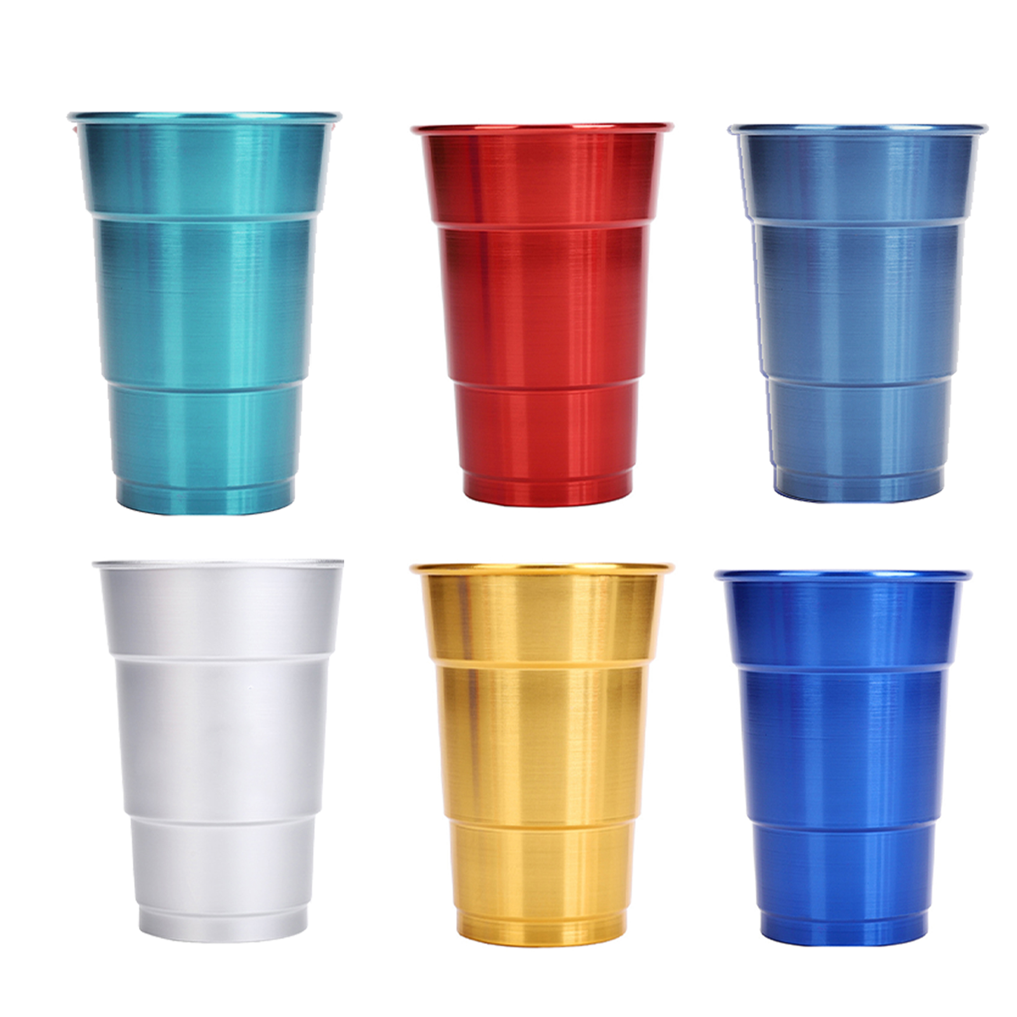 16oz Camping Party Cold Drink Beer Mug Stadium Aluminum Cup 4