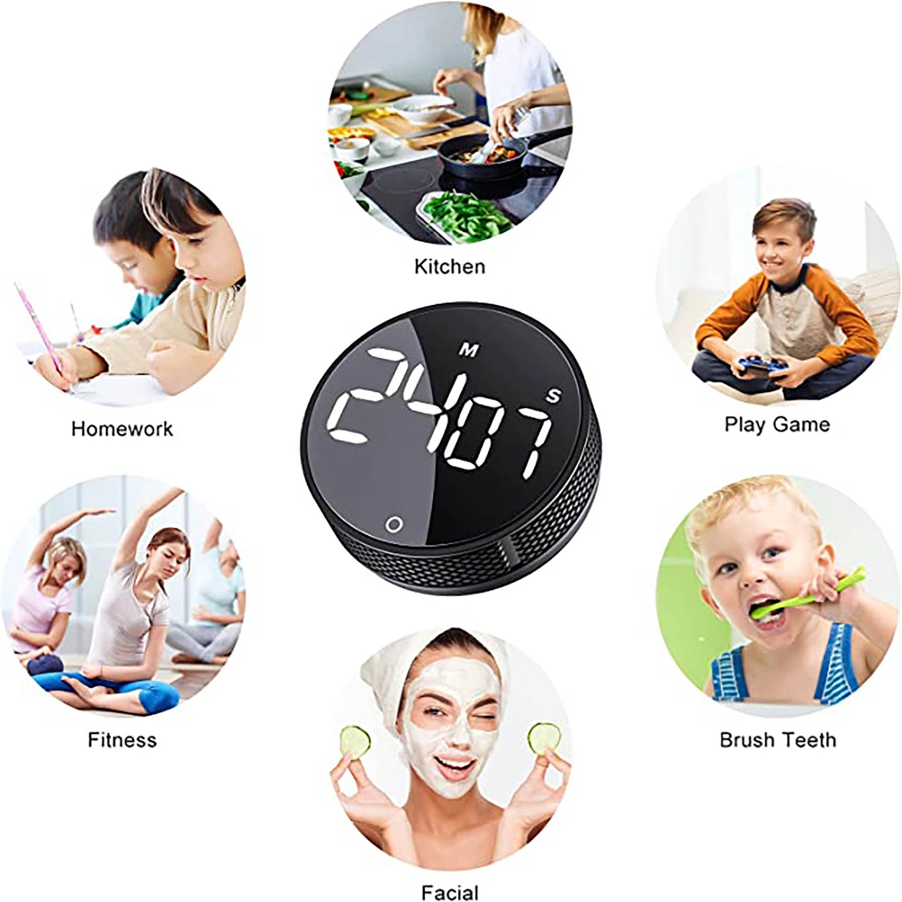 Magnetic LED Digital Timer 5