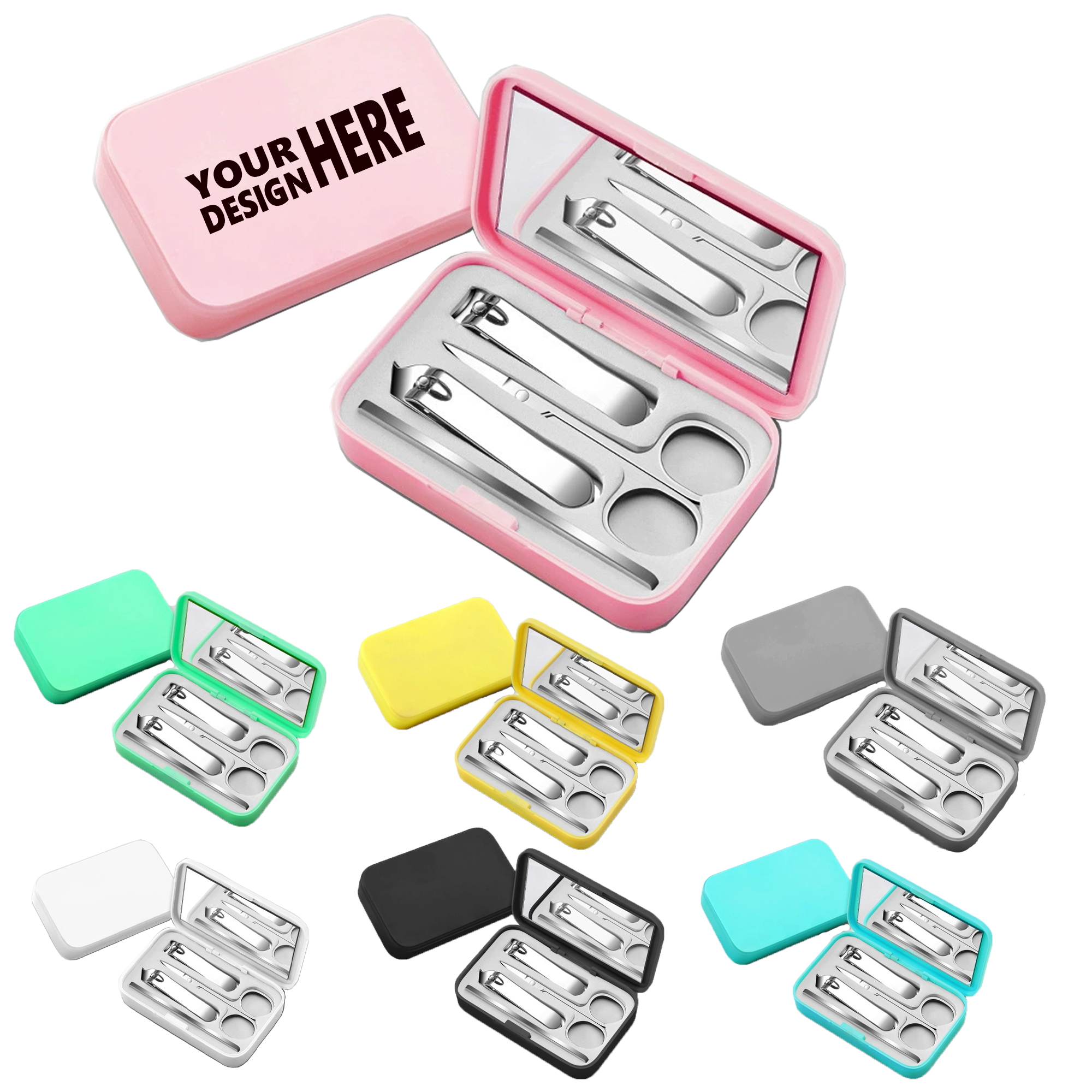 4-Piece Nail Clipper Set with Mirror 2