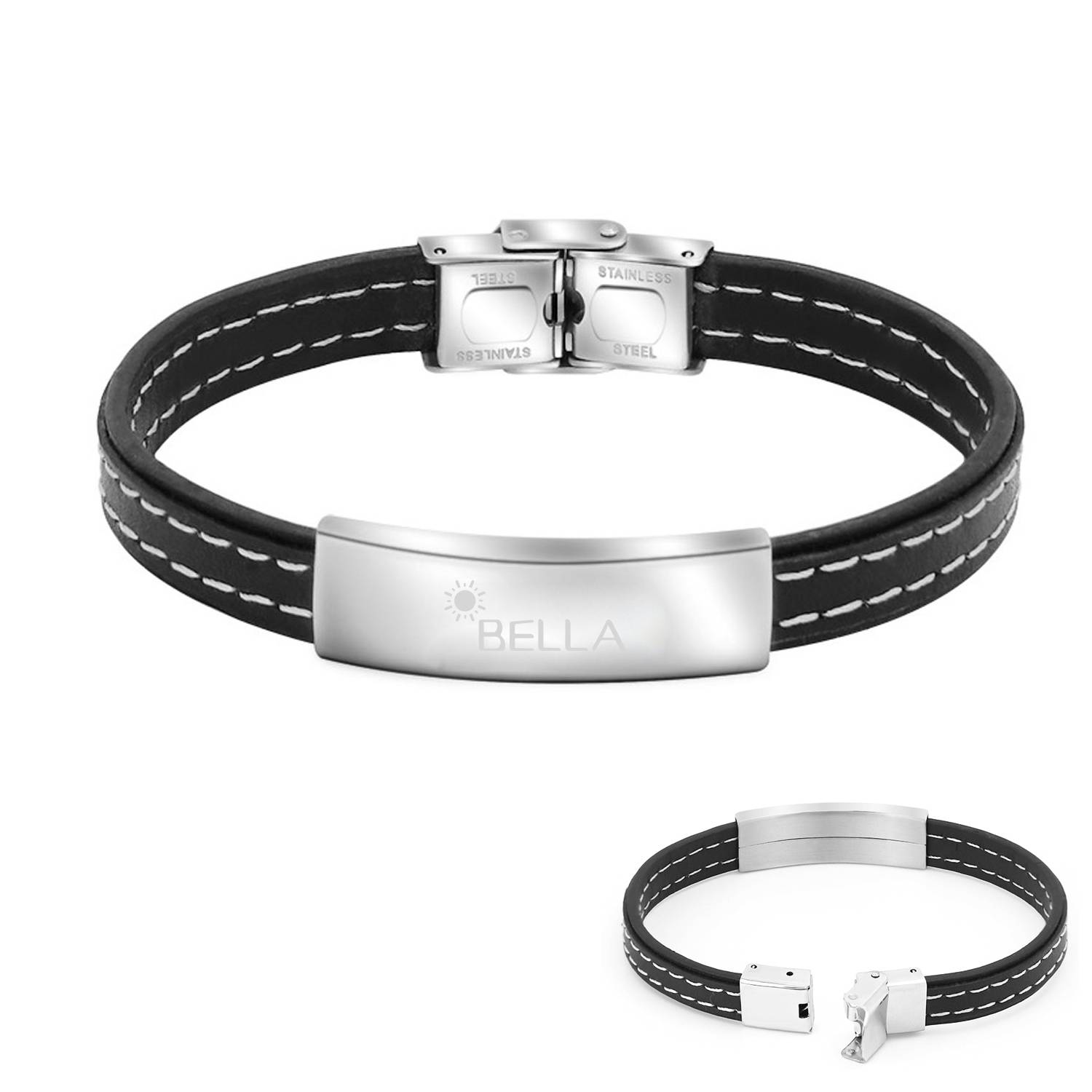 Woven men's leather bracelet 3