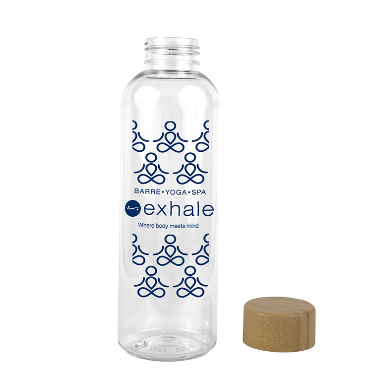 "CLEARLY" 22 oz Recycled RPET Bottle With Bamboo Cap 3