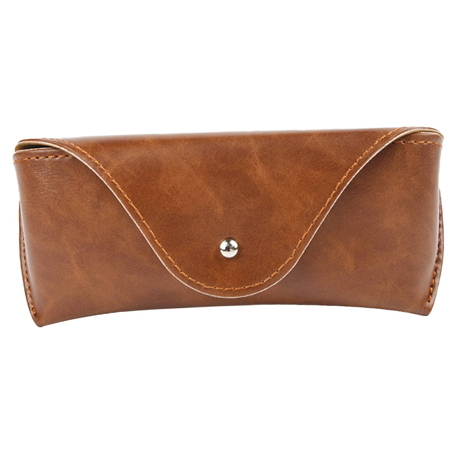 PU Leather Eyeglasses Storage Case w/ Snap Closure 7
