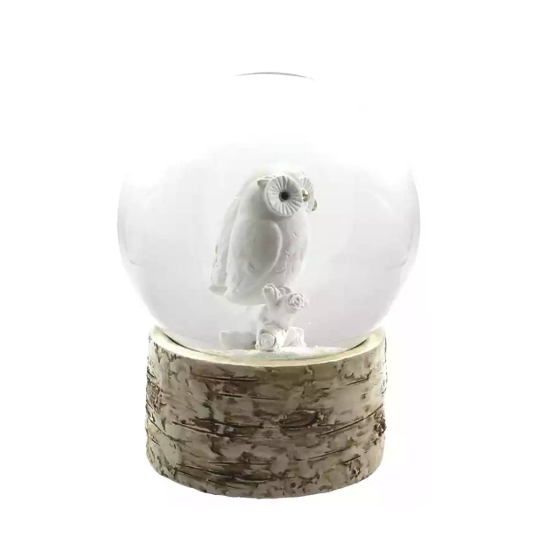Custom White Owl Snow Globe 2
