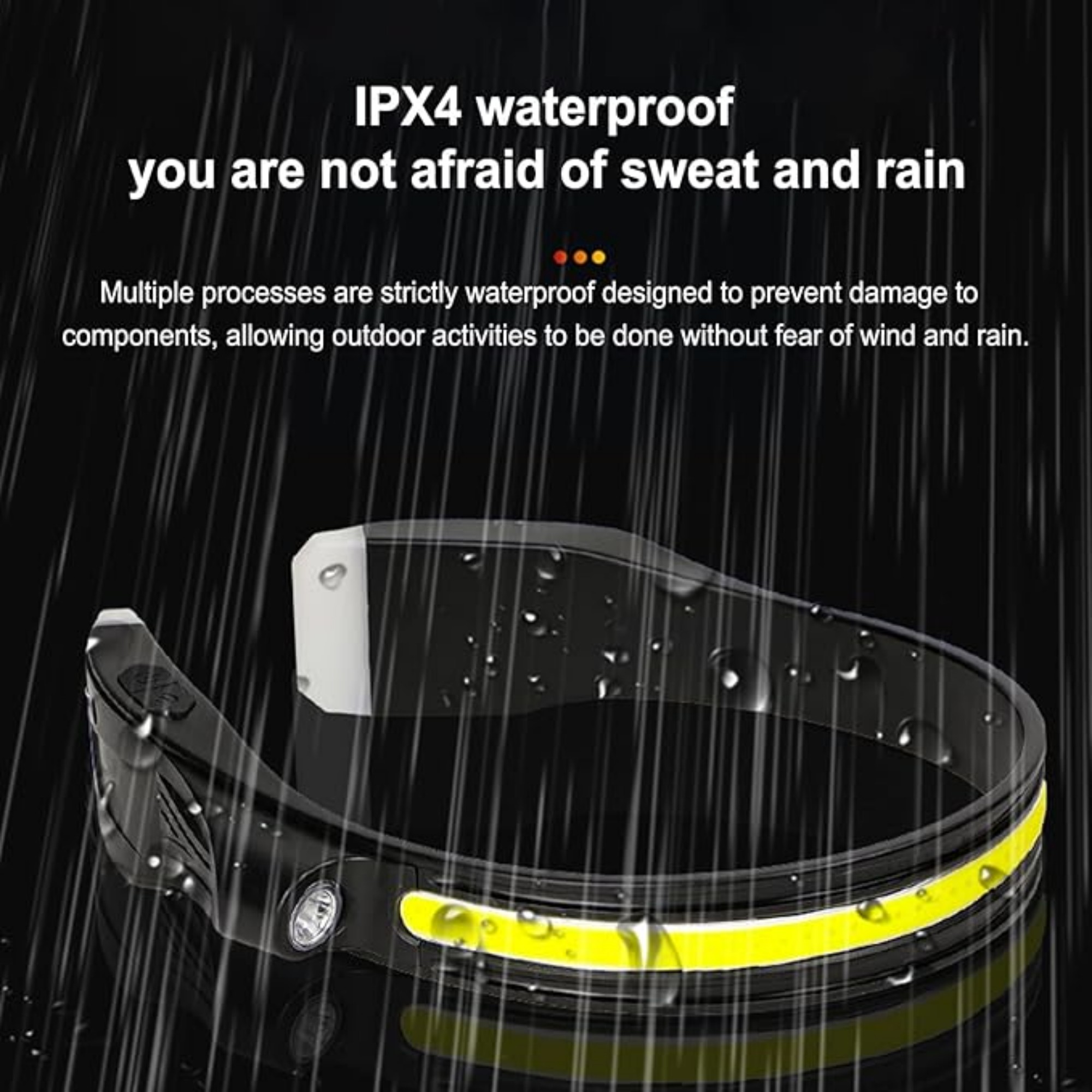 Portable High Performance Head Light With USB Charging Cable 5