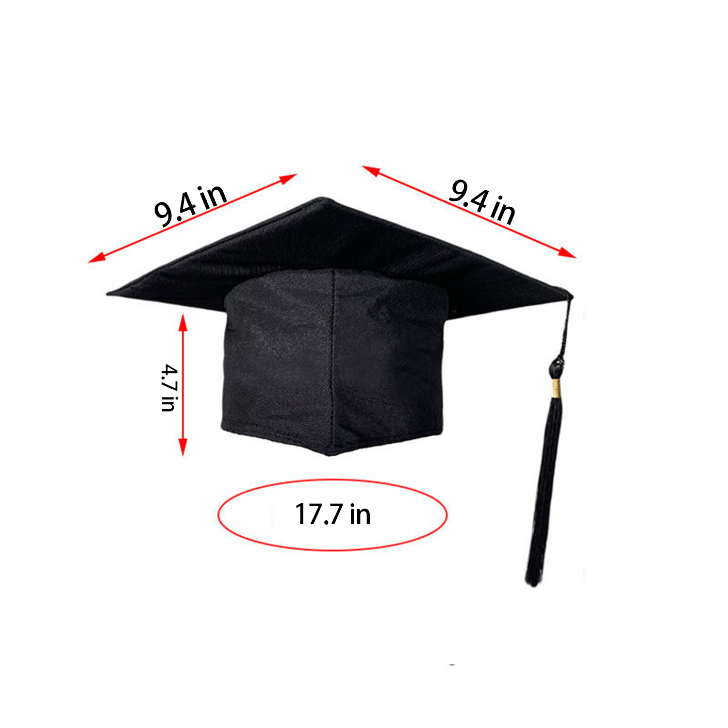Polyester Kids' Mortar Board - Tassel & Custom Badge 3