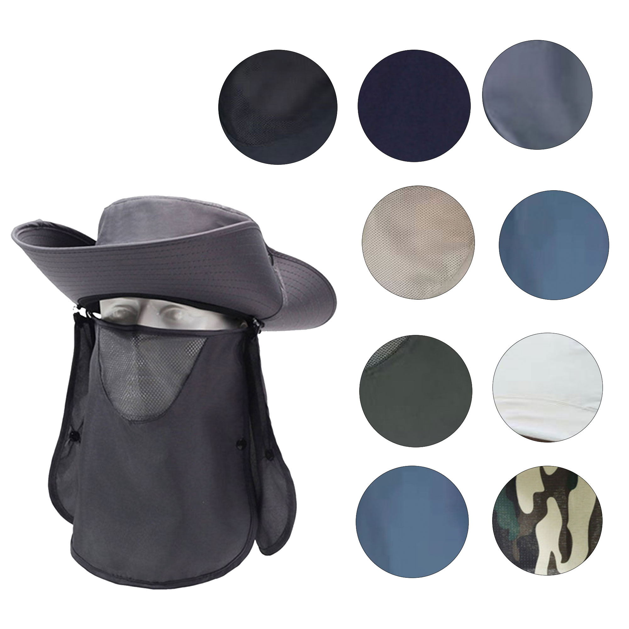 Sun Protection Hat with Detachable Face Shield 3