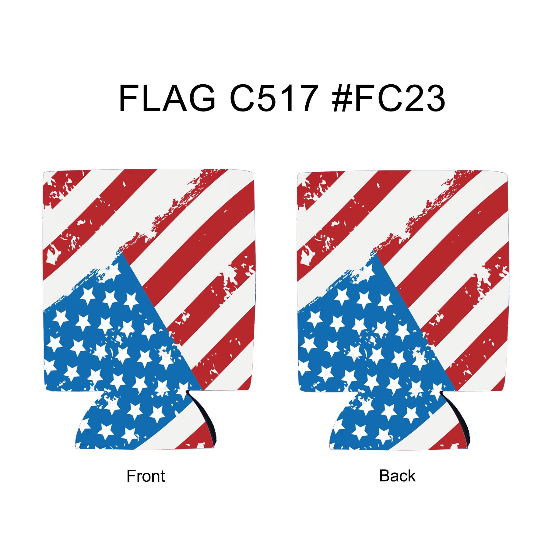Free Shipping Flag Design Sublimated Collapsible Can Cooler 13