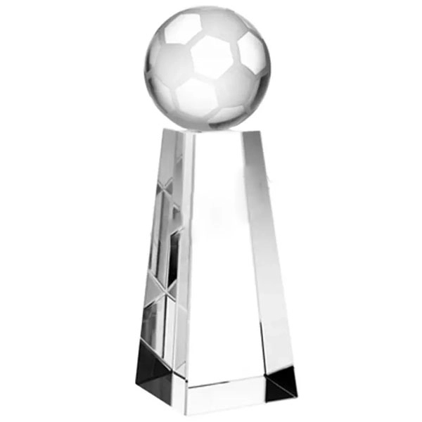 Crystal football Tower Trophy 4