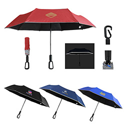 Ridgeline 46" Arc Reflective Umbrella with Carabiner Handle 1