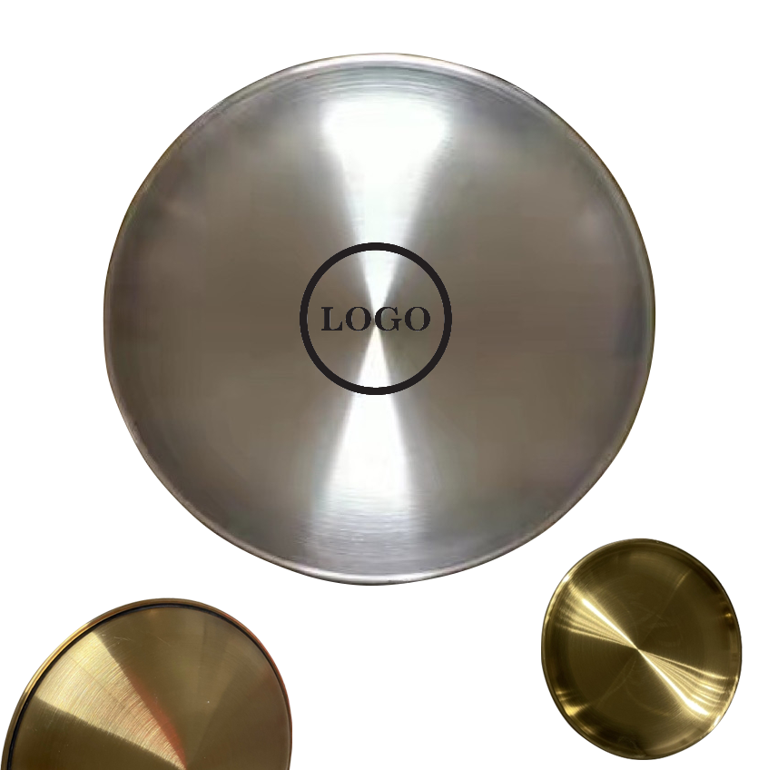 9" Round Double Layer 304 Stainless Steel Food Plates