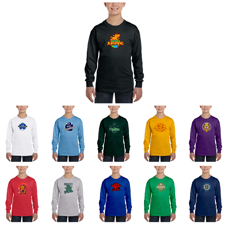 Gildan Long Sleeve Youth T-Shirt Heavy Cotton 2