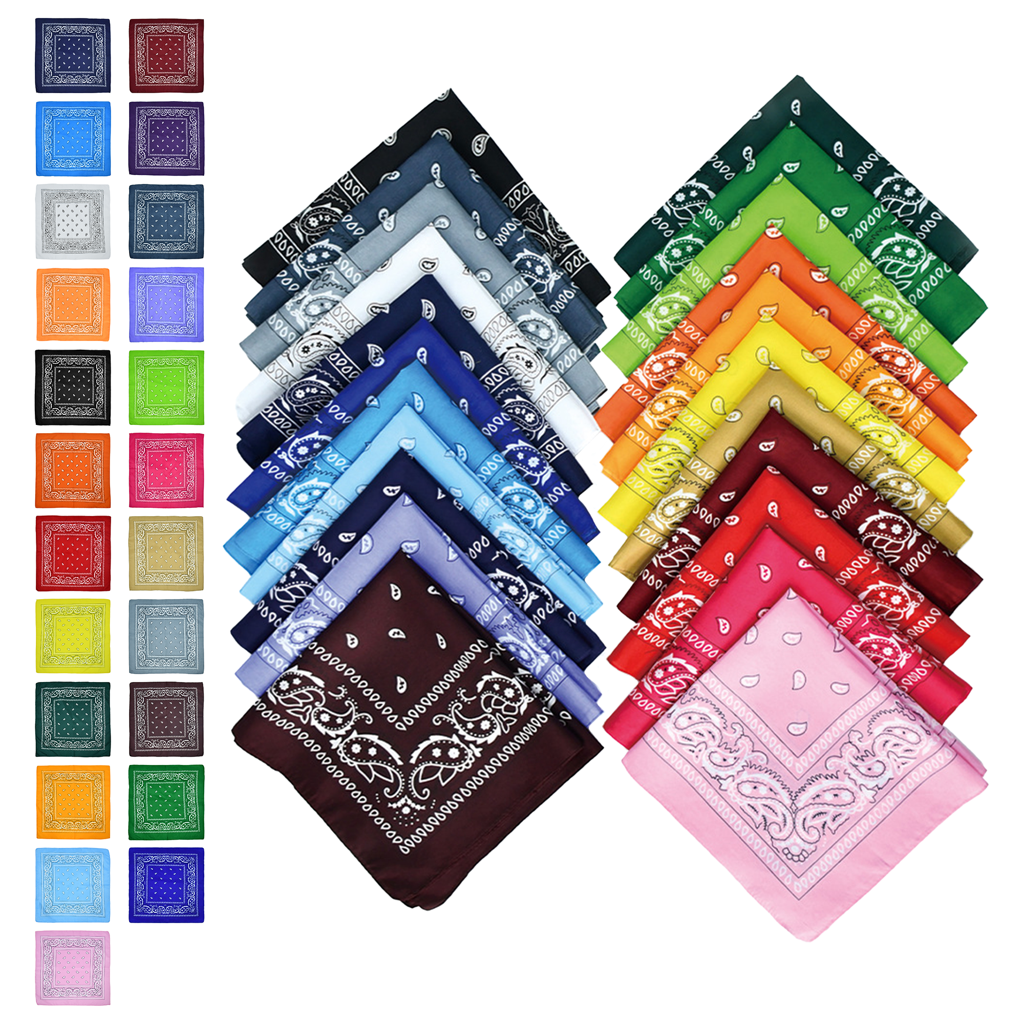 Full Color Paisley Bandana MOQ100 2