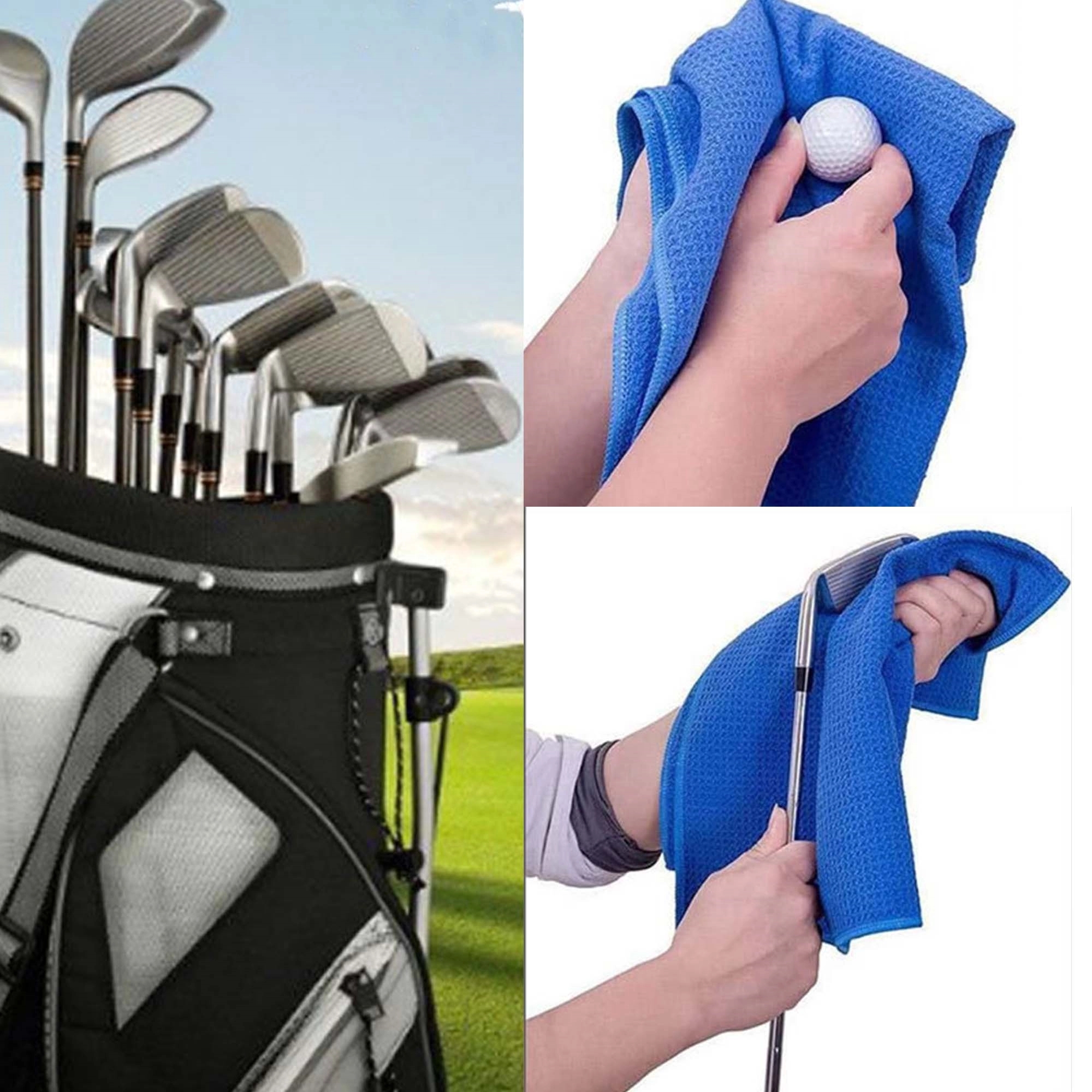 Tri-fold Microfiber Golf Towel With Clip