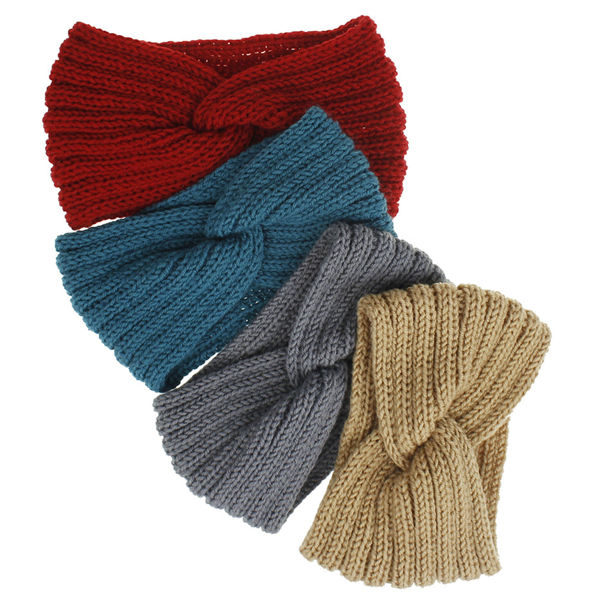 Braided Chunky Knit Headbands for Winter Ear Warmth 1