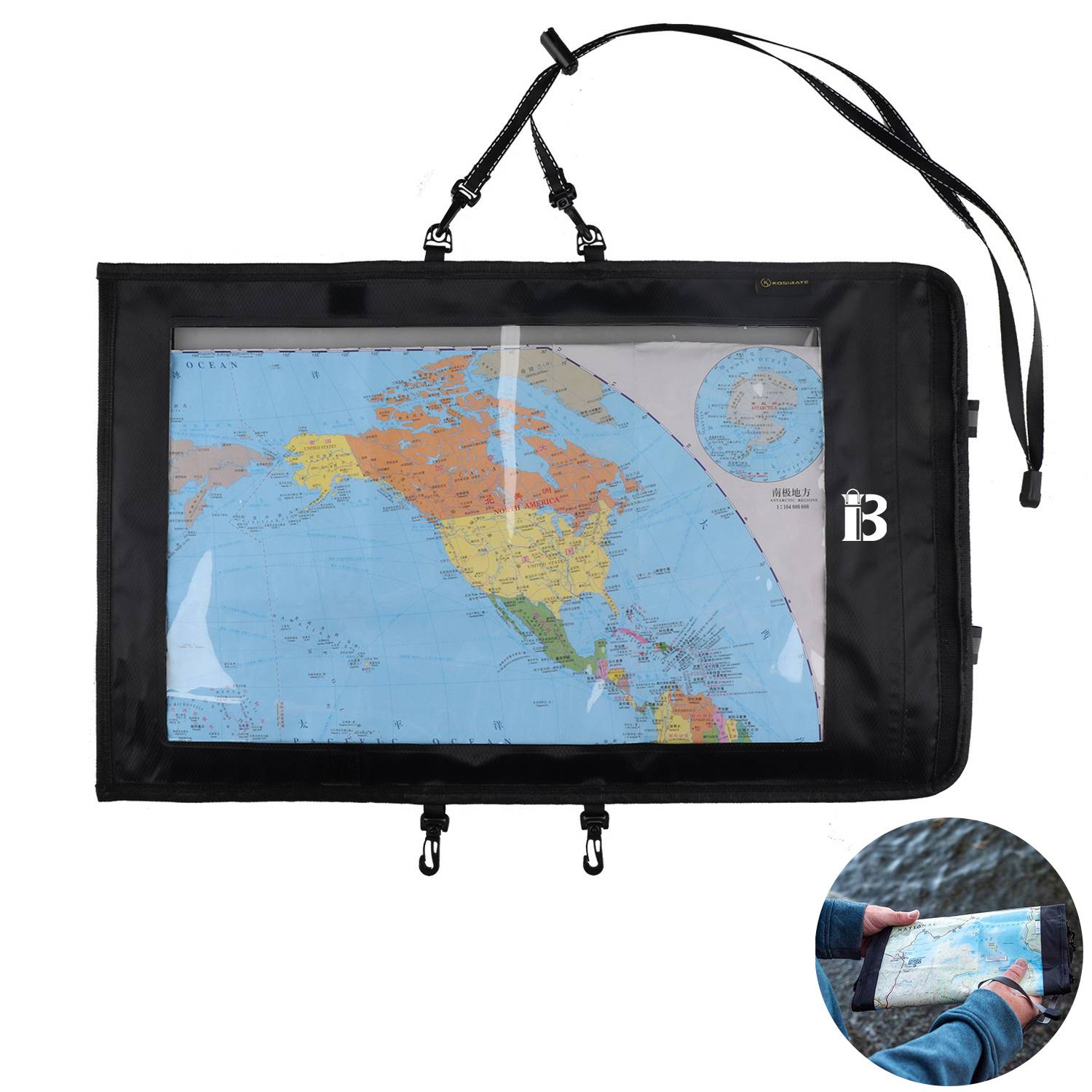 PVC Waterproof Military Hiking Map Pouch with Lanyard 7