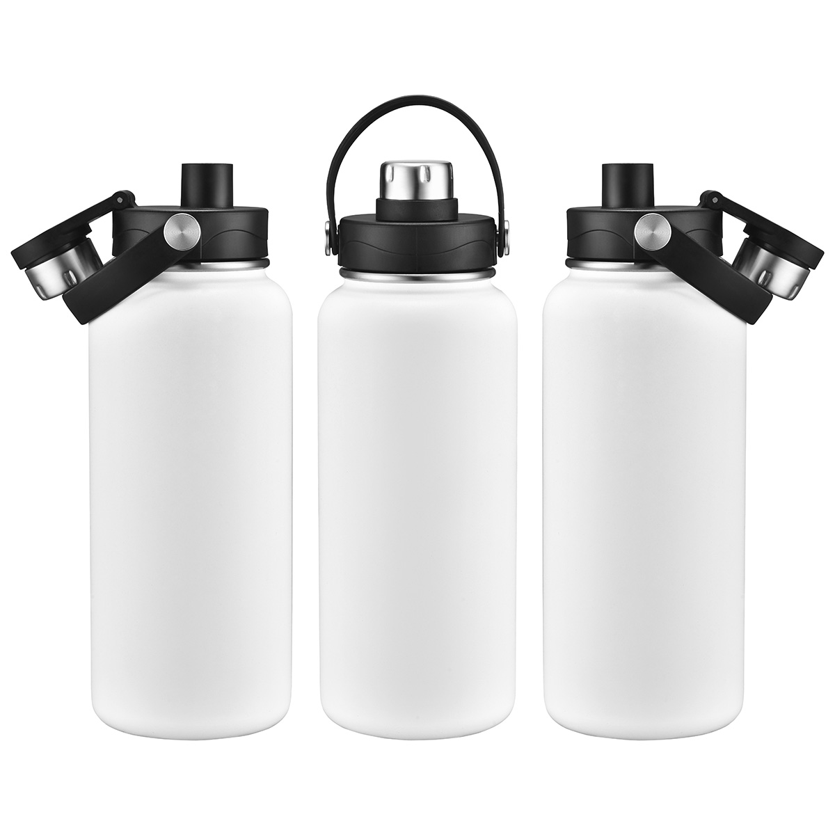 Bresso 34 oz Vacuum Insulated Bottle with Twist Top Spout, custom water bottle with logo imprint 2