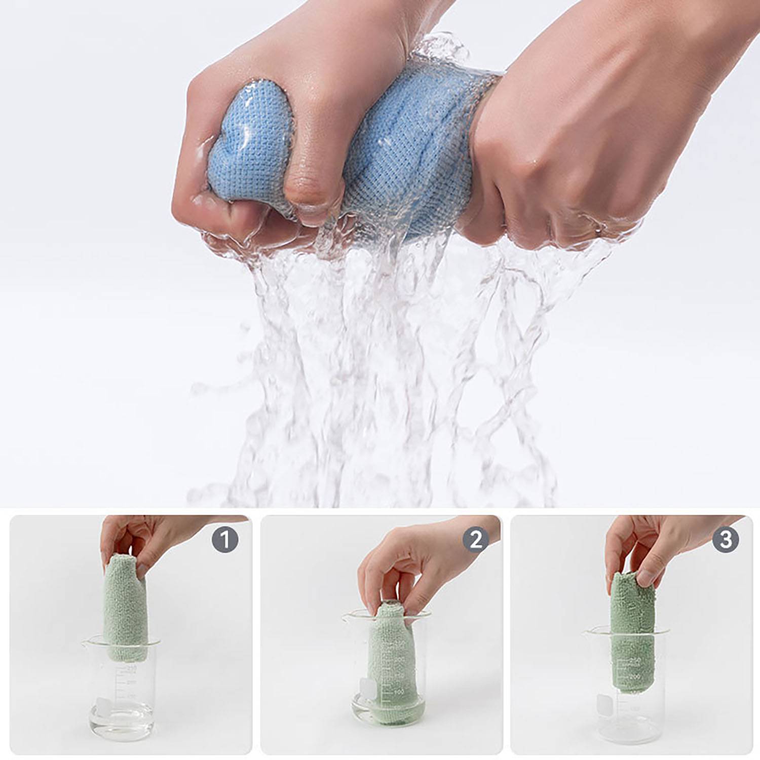 Multi-Purpose Microfiber Cleaning Rag Roll 10
