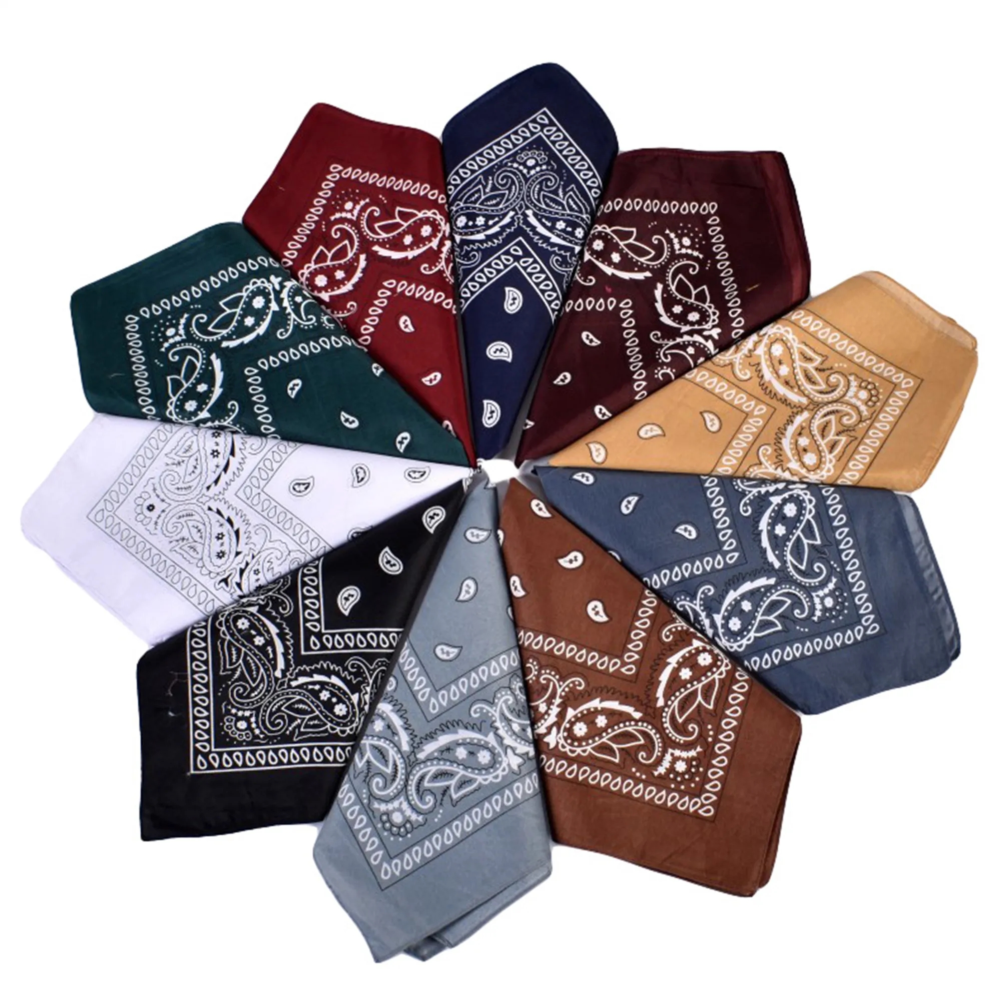 Full Color Paisley Bandanna Square Scarf 2