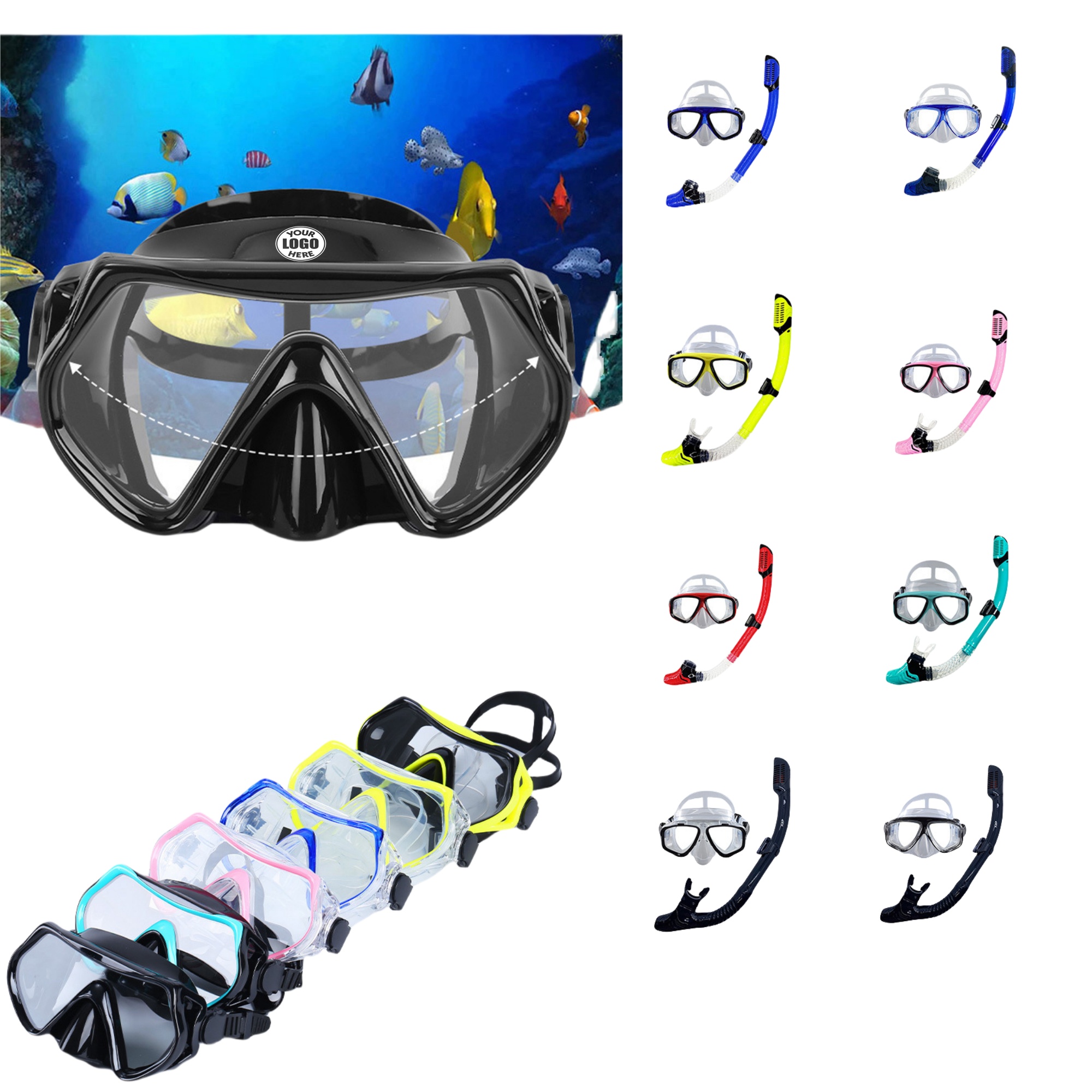 Scuba Diving Mask Snorkel Set 2