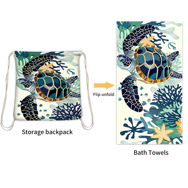 2-in-1 Beach Towel Backpack 1