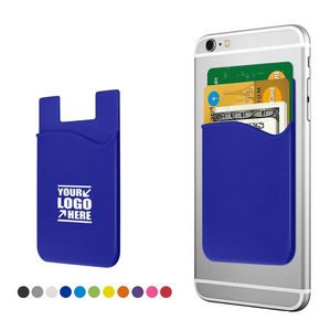Silicone Cell Phone Wallet With Adhesive For Cards 15