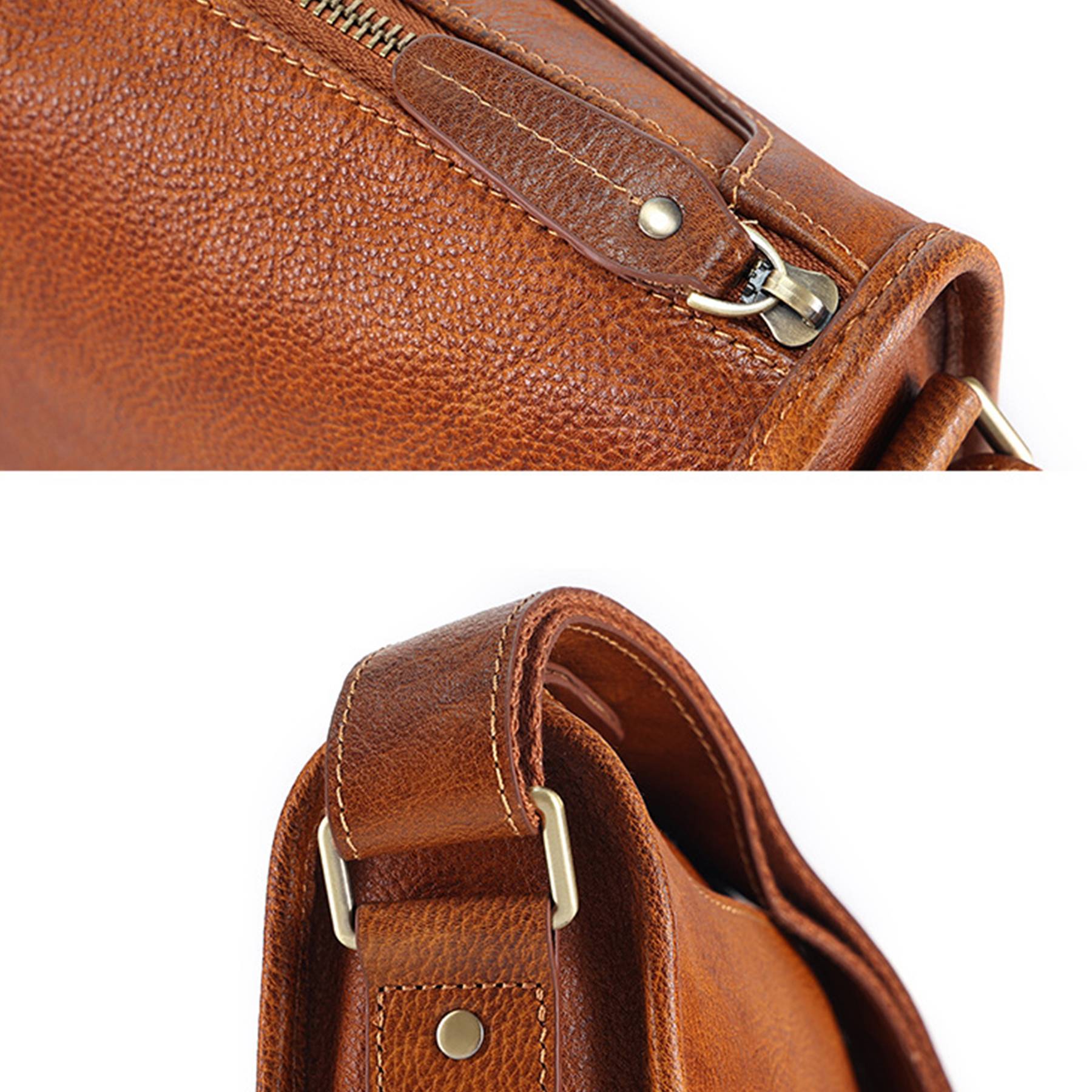 Premium Leather Messenger Tote Bag for Men 7