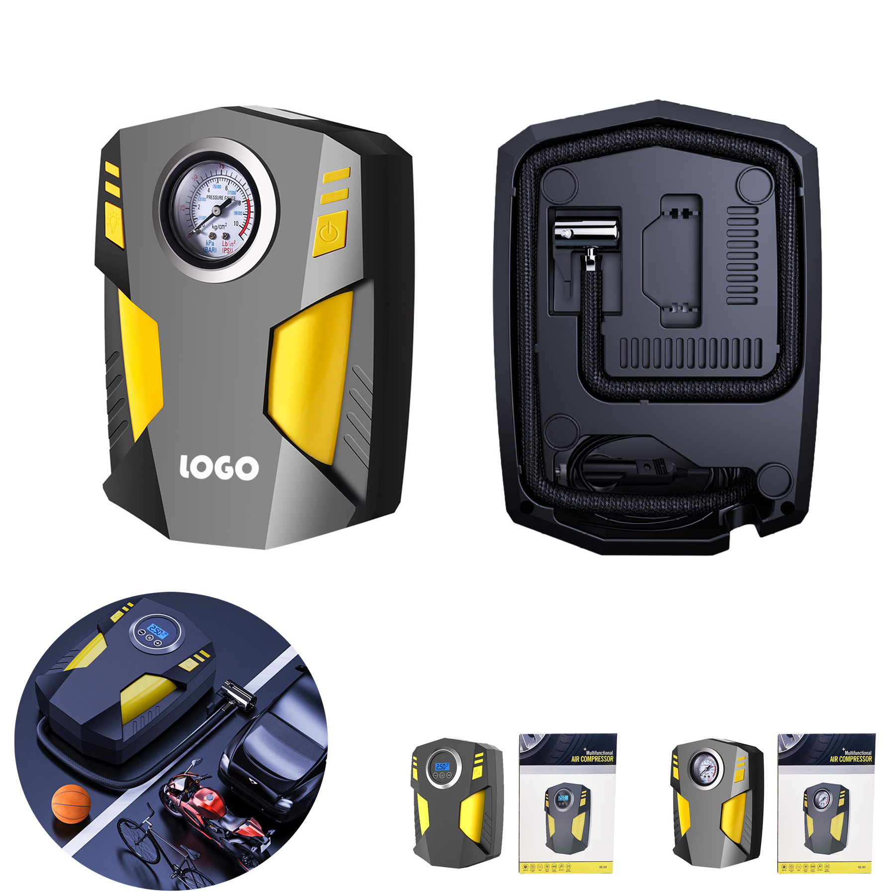 Auto Pump Portable Tire Inflator For Car And Bicycle 2