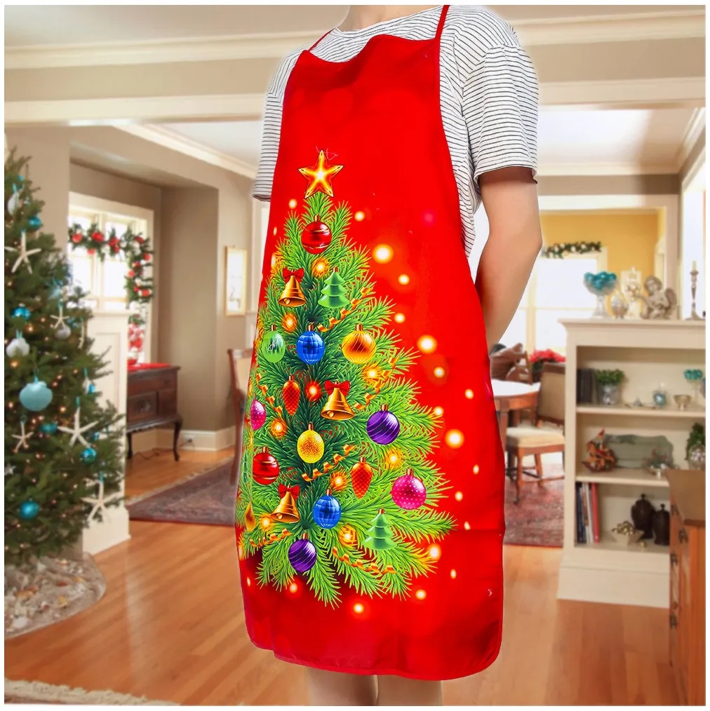 Christmas Print Apron Kitchen Cooking 7