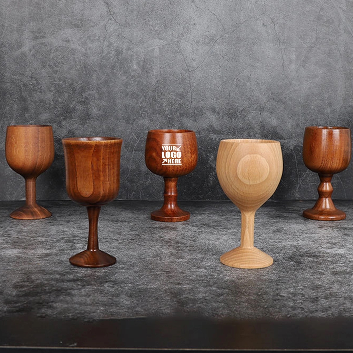 Wooden Wine Goblet Drinking Cup 1