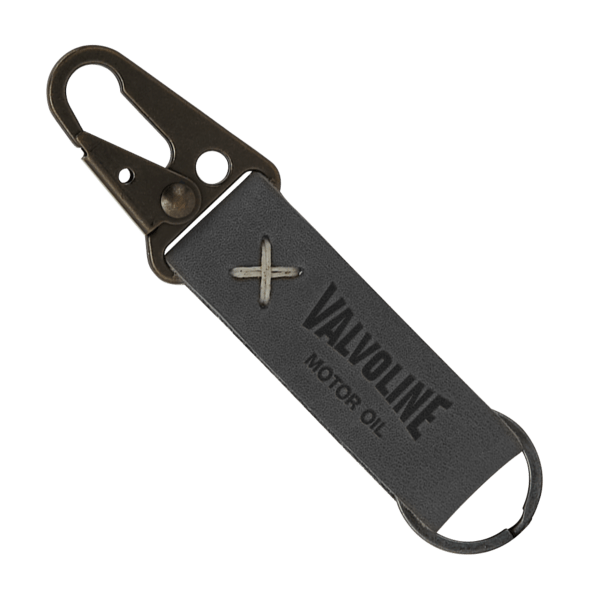 Busker Leather Keychain with Antique Nickel Carabiner 108