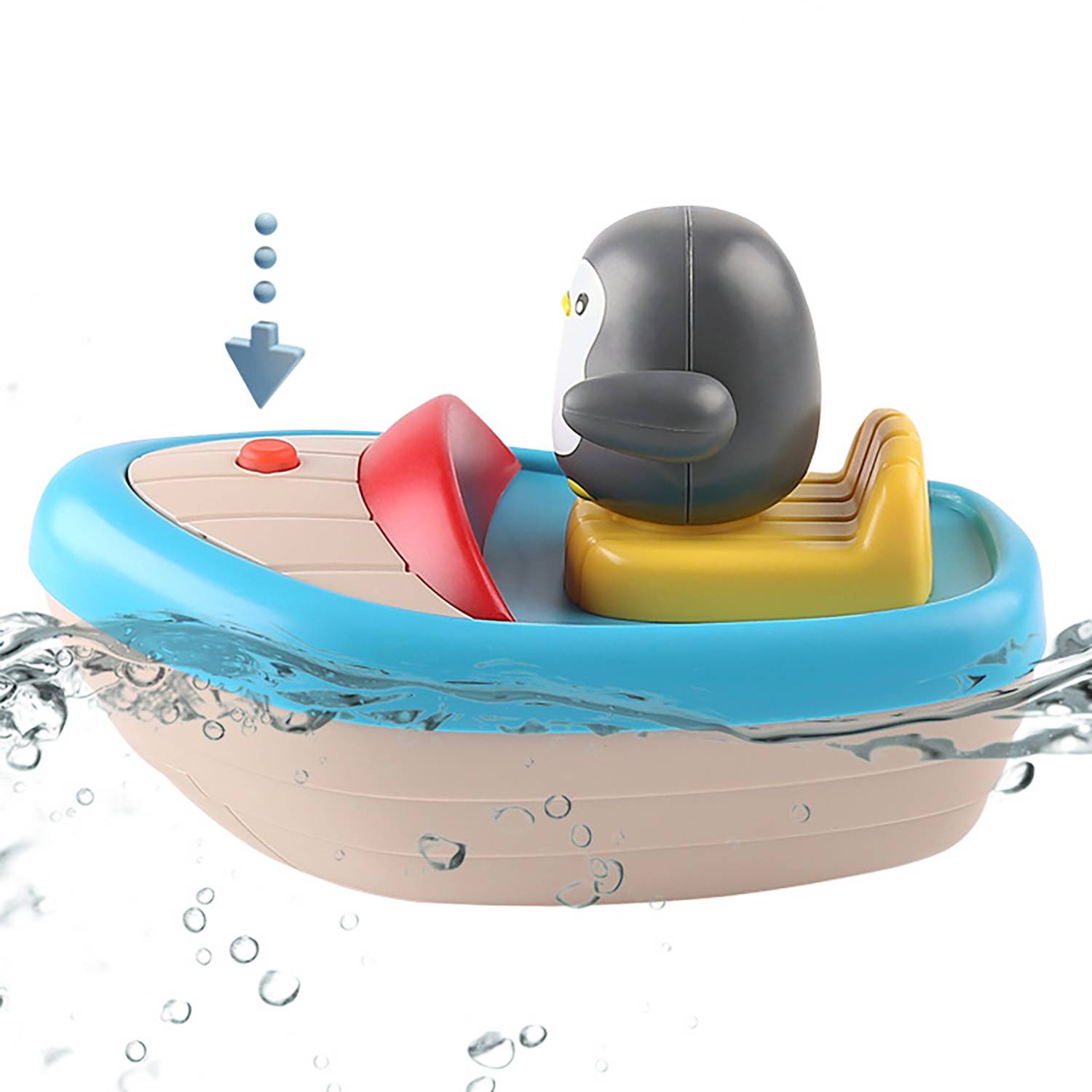 Baby Electric Spraying Penguin Boat Bath Toy 2