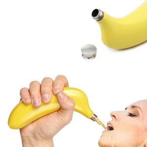 5oz Banana Shaped Stainless Steel Flask With Tightly Sealed Cap, custom water bottle with logo imprint 12