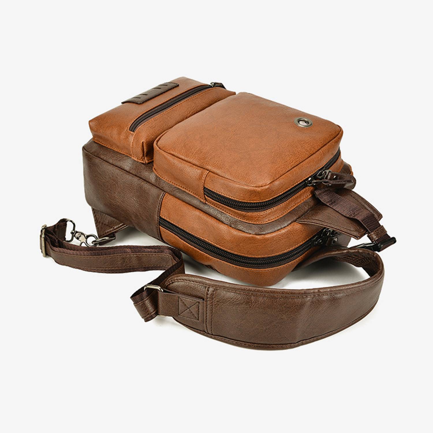 PU Leather Sling Backpack 4
