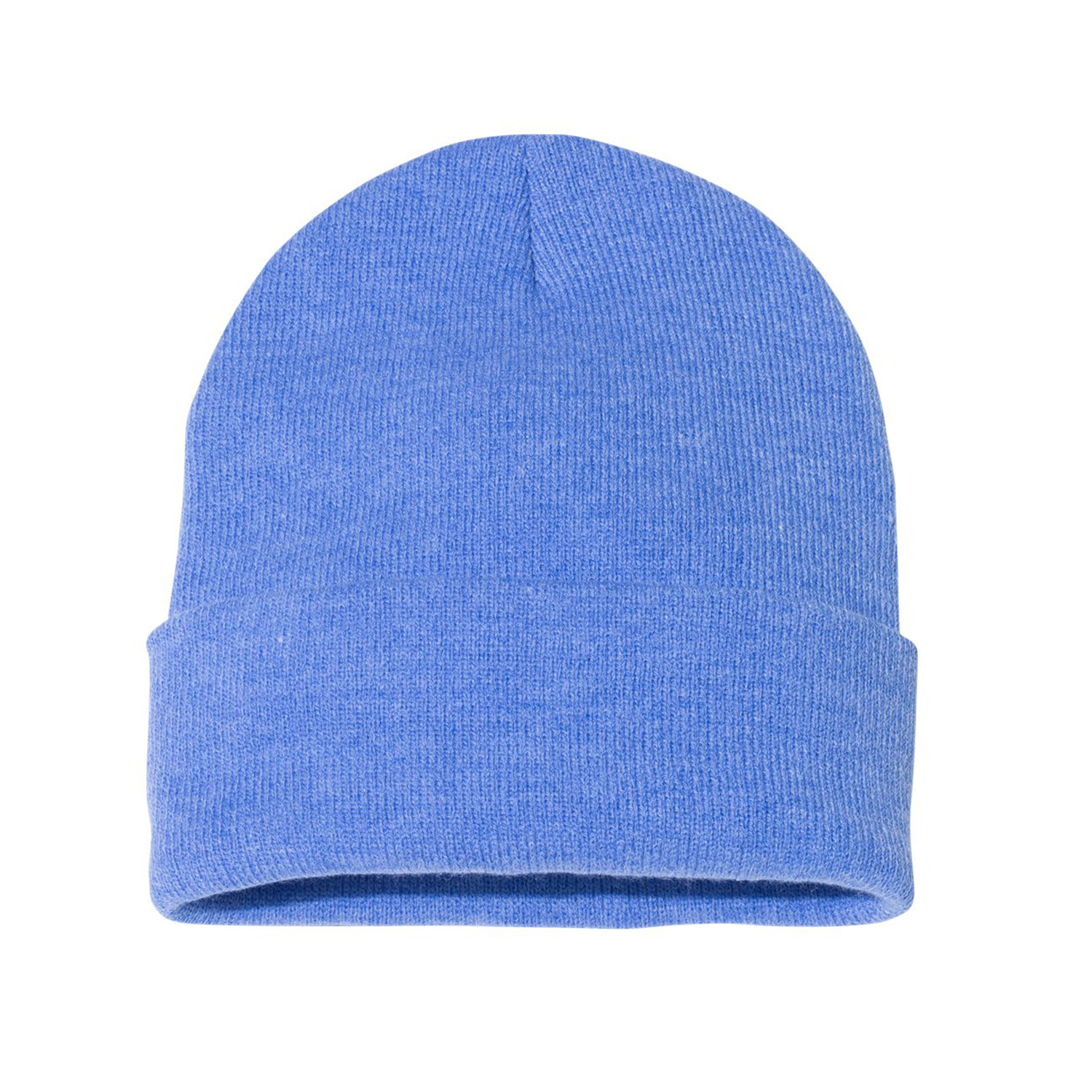 Solid Cuffed Beanie w/ Sewn Woven Patch 20