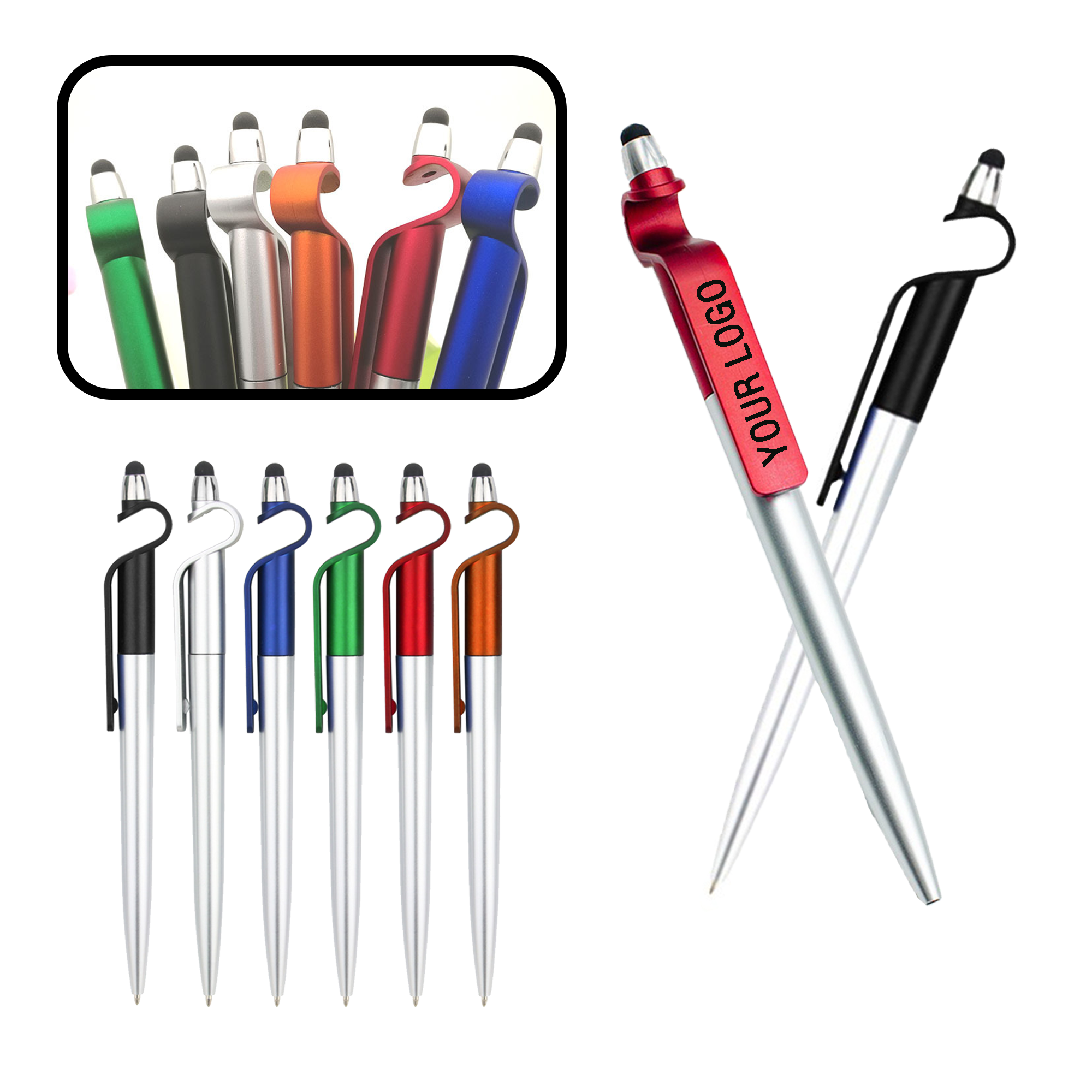 MOQ 20 PCS Plastic Pen With Stylus 2