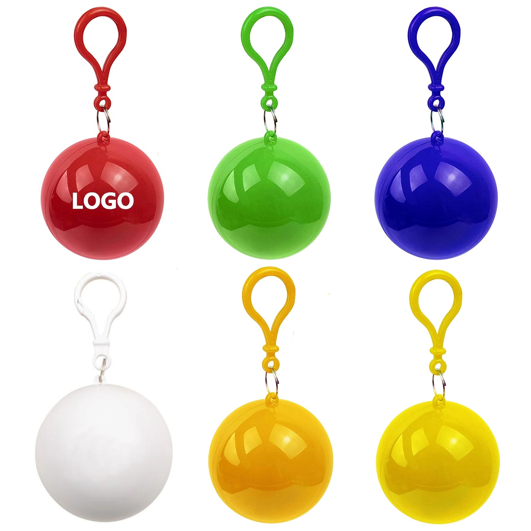 Portable Disposable Raincoat With Ball Key chain 1