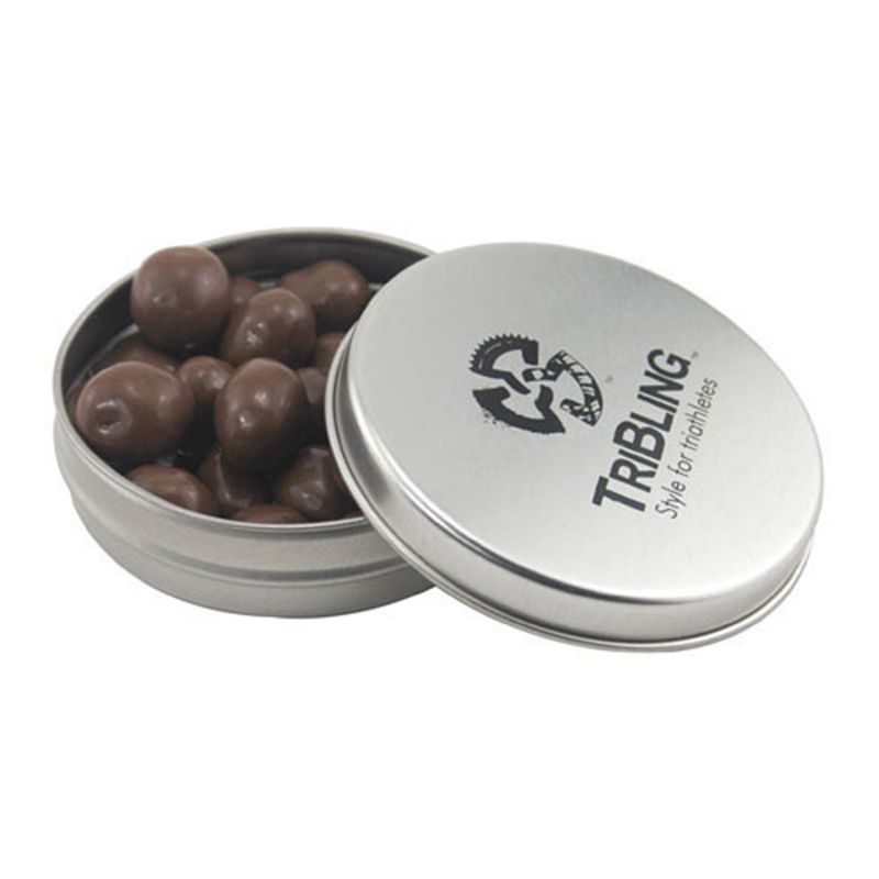 Round Tin with Chocolate Peanuts 1