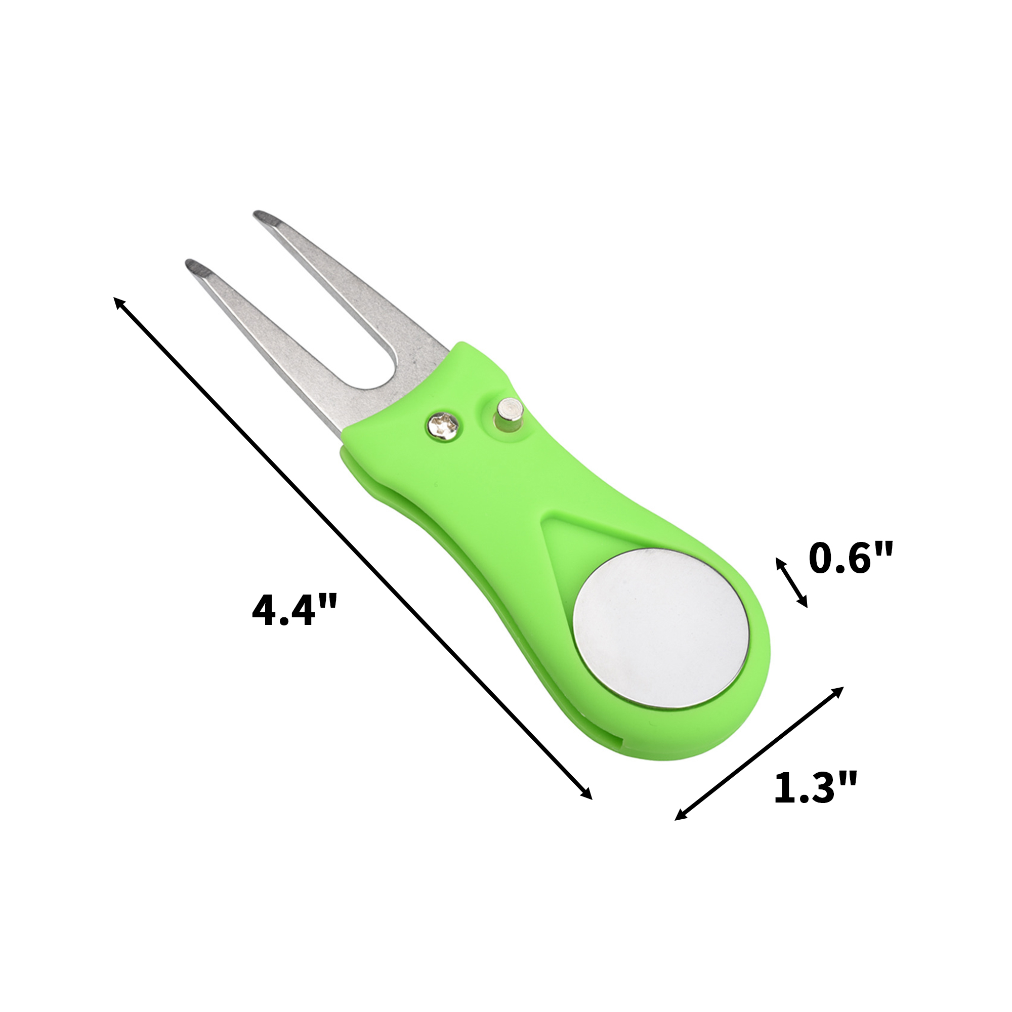 Foldable Metal Golf Divot Repair Tool 4.4 x 1.3 x 0.6" 13