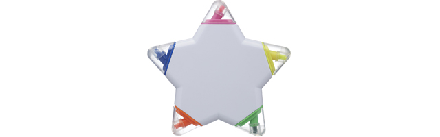 Star Shaped 5 Color Highlighters