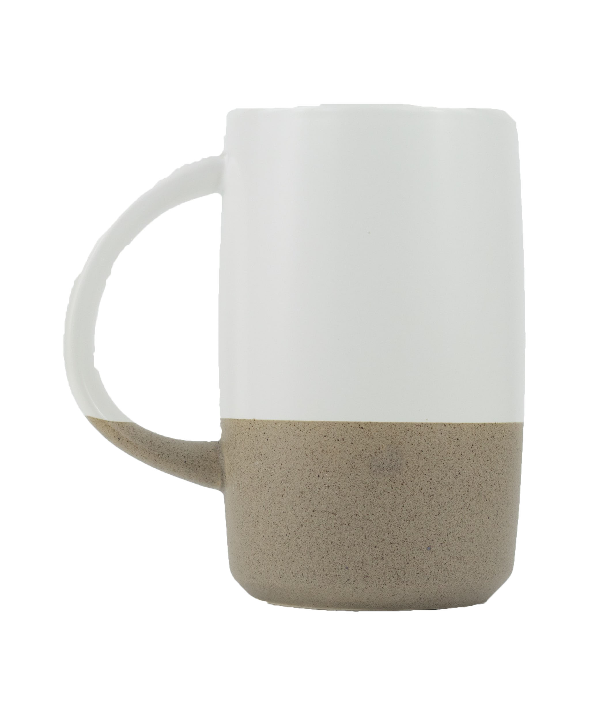 Madison 17oz 2-Toned Ceramic Mug with Handle (White)