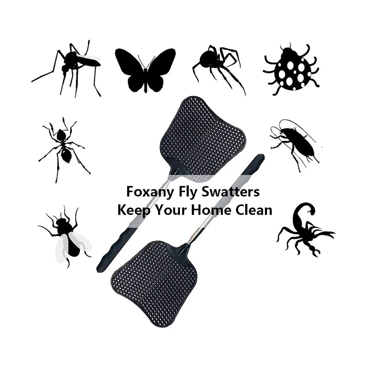 Stainless Steel Durable Retractable Portable Fly Swatter 3