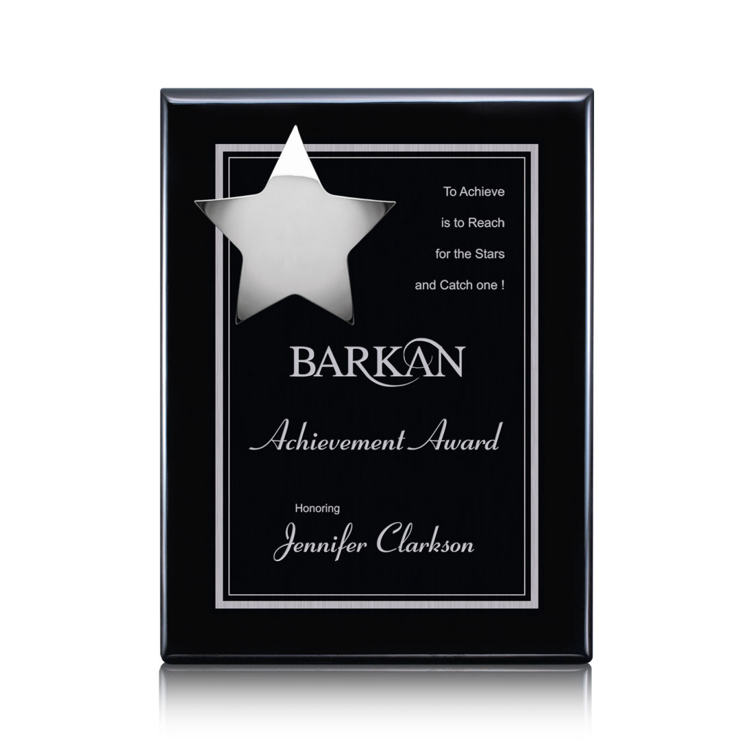 Hollister Plaque - Black/Chrome 9