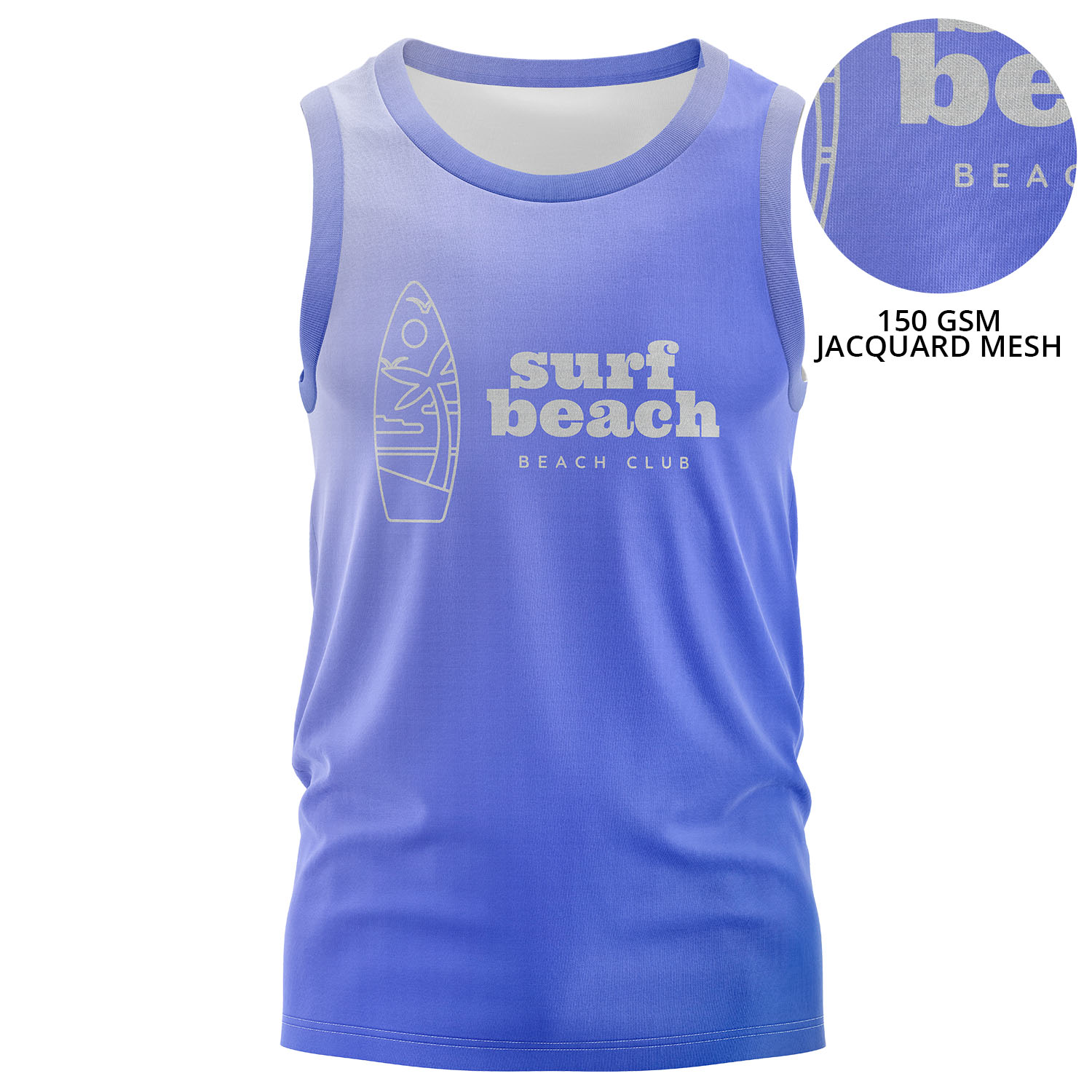 Unisex 150 GSM Jacquard Mesh Performance Sublimation Tank Tops 4