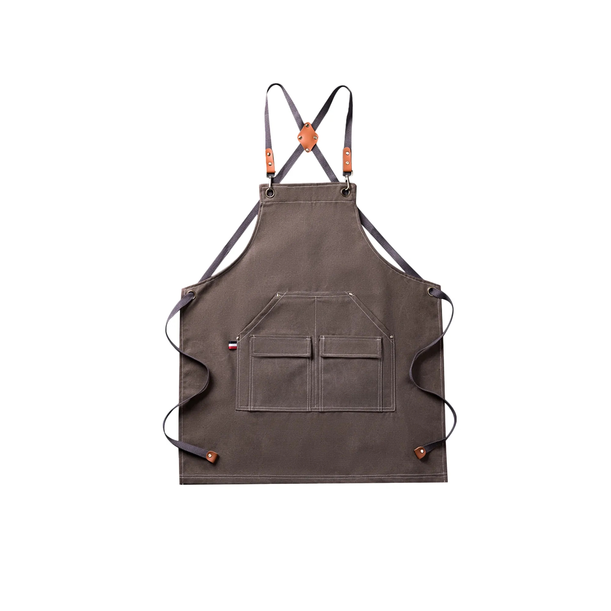 Cross-back Canvas Apron with Enlarged Pocket 6