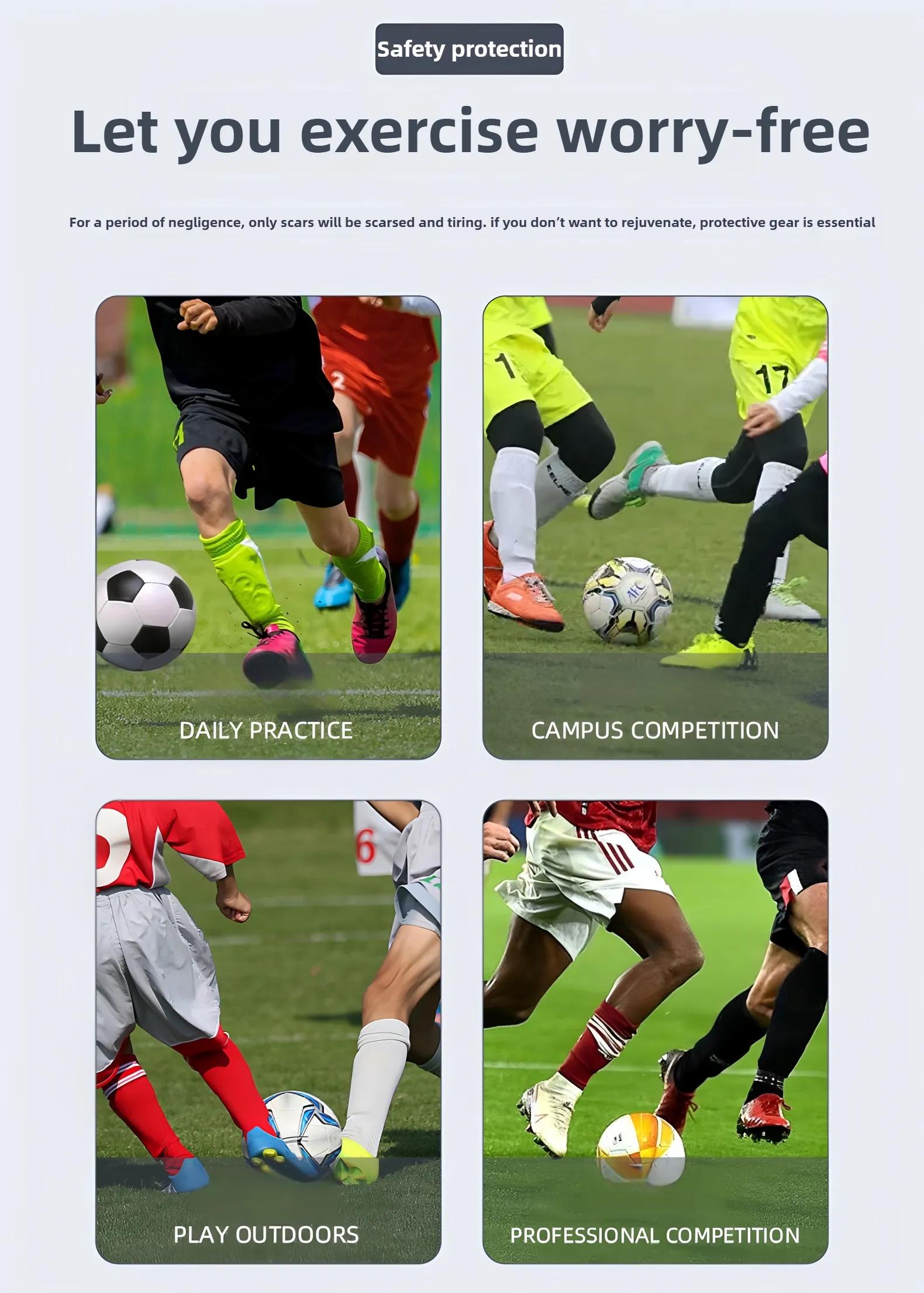 Soccer Shin Guards with Protective Padding 3