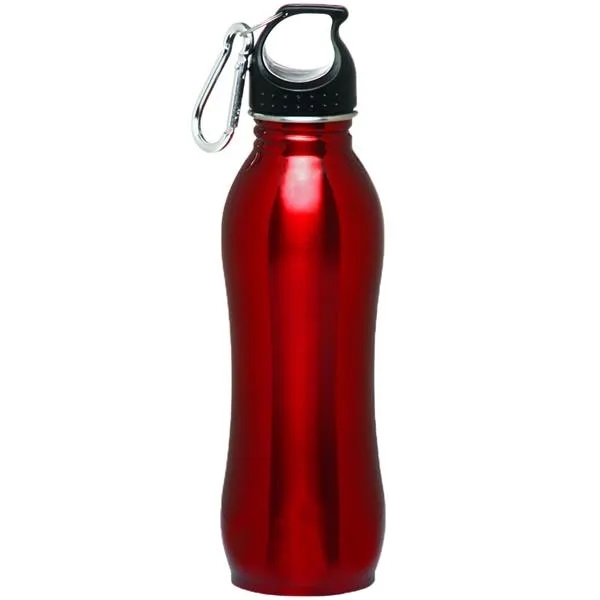 25 oz. BPA free Stainless Steel Sports Bottles w/ Carabiner, custom water bottle with logo imprint 5